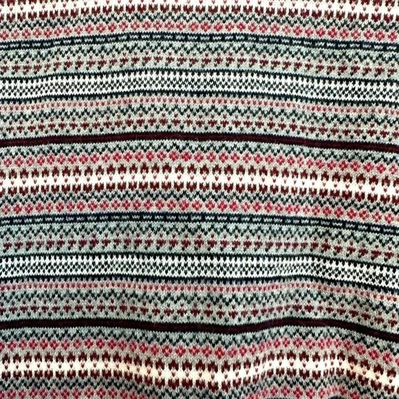 Vintage L.L. Bean Fair Isle Ski Nordic Cashmere Blend Cardigan Size Large L - Picture 10 of 11